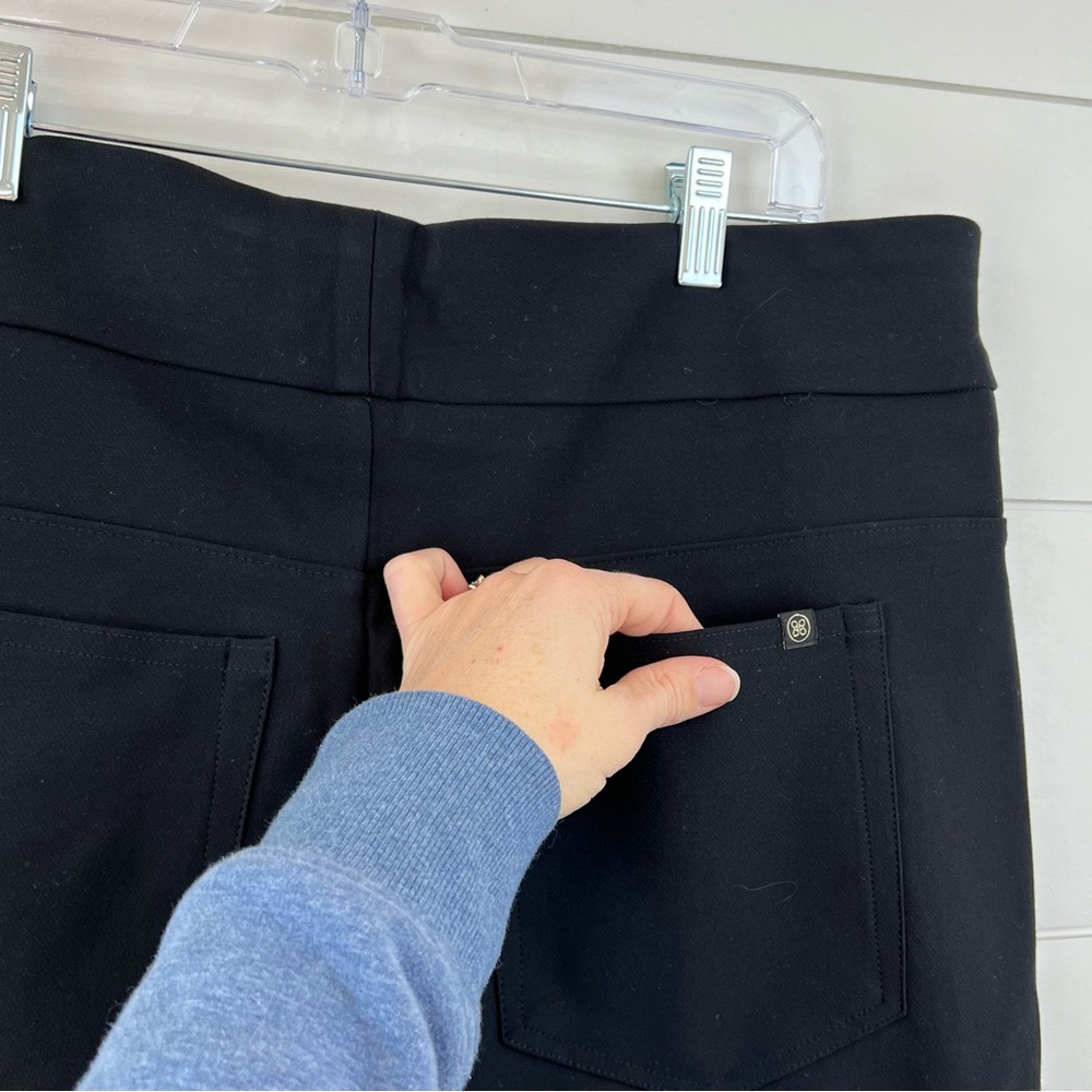 HONEYLOVE EverReady Size 2X Ponte Knit‎ pull on Slim 2-Pocket Ankle Pants Black - Picture 7 of 10